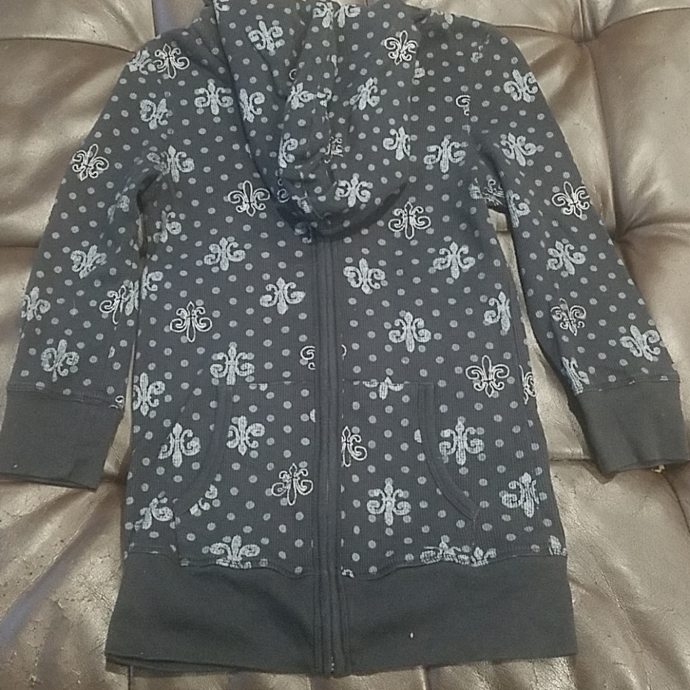 Fleur di lis zip up hoodie